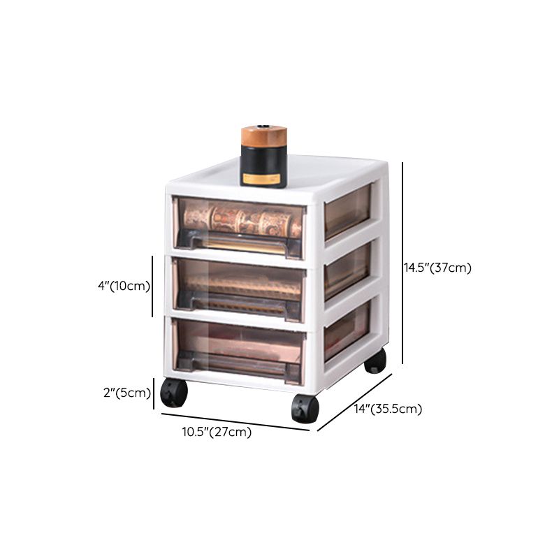 Modern Plastic File Cabinet Drawers Filing Cabinet with Castors