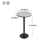 Industrial Metal Bar Table Faux Marble Round Top Indoor Bistro Table - 23"x41" Clearhalo 'Bar Furniture' 'Bar Tables' 'bar_tables' 'furn' 'furn_bar_tables' 'Furniture' 'furniture_bar_tables' 'Kitchen & Dining Furniture' 'kitchen&dining_furn' 'kitchen' 1200x1200_724b65e5-8c09-4cb3-956c-4ce1ede55bb2