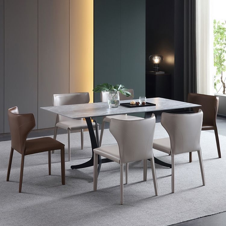 Designer Style Leather Dining Side Chair Wingback Dining Chair for Home Use Clearhalo ' kitchen&dining_furn' 'Dining Chairs' 'Dining Tables & Seating' 'dining_chair' 'furn' 'furn_dining_chair' 'Furniture' 'furniture_dining_chair' 'Kitchen & Dining Furniture' 'kitchen' 1200x1200_724b7a74-2aaa-4f68-9479-8cac27a9c7cf