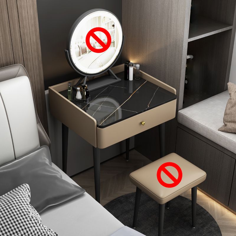 Zeitgenössisches Make -up Eitelkeitstisch Tisch Holz Waschtisch mit Schublade