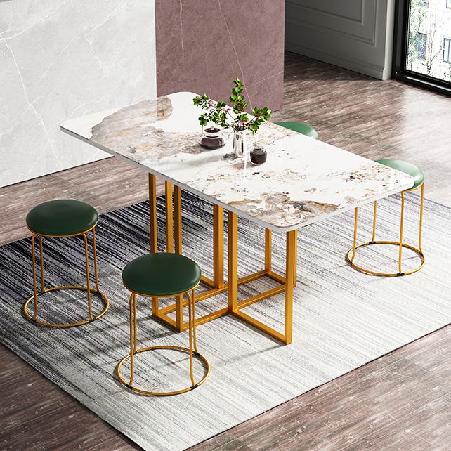59'' Foldable Sintered Stone Top Kitchen Table Modern Rectangle Table with Trestle Base Clearhalo ' dining_table' 'Dining Tables & Seating' 'Dining Tables' 'furn' 'furn_dining_table' 'Furniture' 'furniture_dining_table' 'Kitchen & Dining Furniture' 'kitchen&dining_furn' 'kitchen' 'kitchen_dining_table' 1200x1200_724bac56-2c0f-435d-9073-c87b6e2a2457
