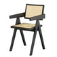 Black Wood Dining Table Set with Chairs 1/2/5 Pieces Modern Dinette Set