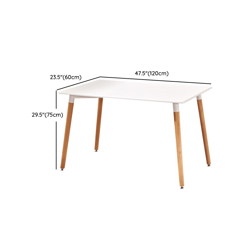 Wooden Dining Room Table for 2 Person with Natural Wood Legs Clearhalo 'Dining Tables & Seating' 'Dining Tables' 'dining_table' 'furn' 'furn_dining_table' 'Furniture' 'Kitchen & Dining Furniture' 1200x1200_724c7e33-d653-4528-b559-be9f7c5c2a78