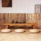 Table basse contemporaine à 4 pieds, table de cocktail en bois massif