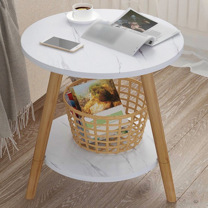 Skandinavischer runder Endtisch Holzstativsofa Beispeicher mit Lagerung
