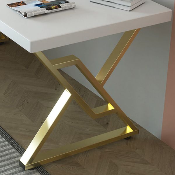 Massief hout rechthoekig schrijfbureau 29,53-inch hoge bureau