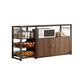 Modern Style Sideboard Metal Open Storage Sideboard for Kitchen Dining Room Clearhalo 'buffet_sideboard' 'Buffets & Sideboards' 'furn' 'furn_buffet_sideboard' 'Furniture' 'Kitchen & Dining Furniture' 1200x1200_724fbbbe-f9e9-43bf-953a-cd16c8aa7f84