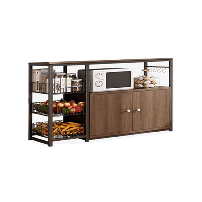 Modern Style Sideboard Metal Open Storage Sideboard for Kitchen Dining Room Clearhalo 'buffet_sideboard' 'Buffets & Sideboards' 'furn' 'furn_buffet_sideboard' 'Furniture' 'Kitchen & Dining Furniture' 1200x1200_724fbbbe-f9e9-43bf-953a-cd16c8aa7f84