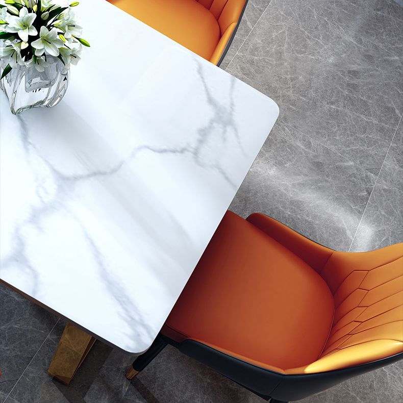 Mueble tradicional de la base de trineo de lujo Mesa de comedor de mármol para el comedor