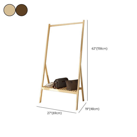 Stand per fermo indipendente Mid Century Modern Wooden Hall con deposito