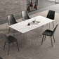 Modern White Stone Top Table Rectangle Dining Table for Kitchen Use