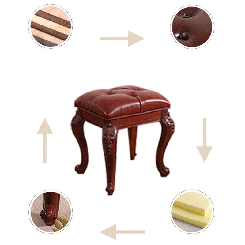 Mid-Century Modern Ottoman Faux Leather Upholstered Tufted Rectangle Ottoman Clearhalo 'furn' 'furn_ottomans_poufs' 'Furniture' 'Living Room Furniture' 'Ottomans & Poufs' 'ottomans_poufs' 1200x1200_72510dc3-fdb0-4e33-94ed-ecb1120af680