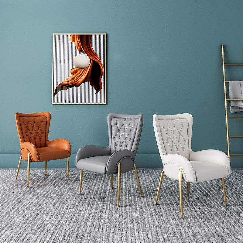 Mid Back Iron Base Office Chair Upholstered Task Chair with 4-Leg Clearhalo 'furn' 'furn_office_chair' 'Furniture' 'Office Chairs' 'Office Furniture' 'office_chair' 1200x1200_72513ca5-a2de-43b8-9c00-fcca9272ddd9