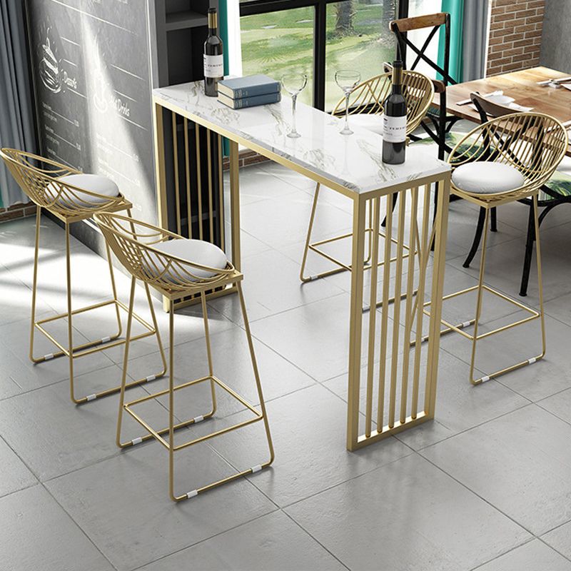 Industrial Bar Table Rectangle Sled Base Bar Height Pub Table for Home Clearhalo 'Bar Furniture' 'Bar Tables' 'bar_tables' 'furn' 'furn_bar_tables' 'Furniture' 'Kitchen & Dining Furniture' 1200x1200_725233c8-ab56-4414-8c08-15882bce2b83