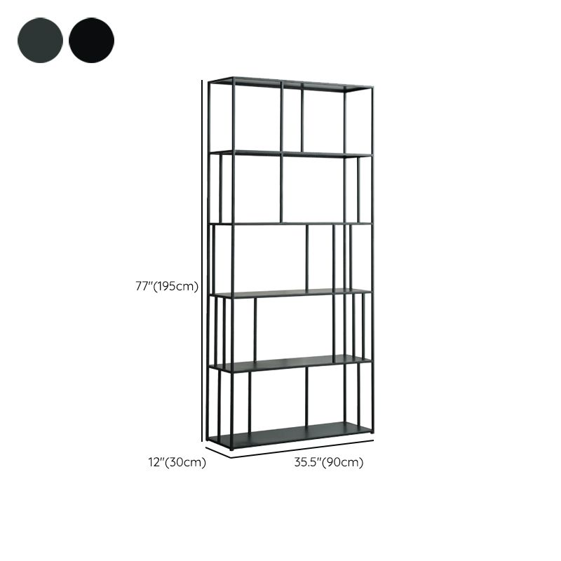 Modern Style Open Back Bookshelf Standard Metal Bookcase with Shelves Clearhalo 'Bookcases' 'furn' 'furn_bookcases' 'Furniture' 'Office Furniture' 1200x1200_72529a8a-2ce5-4b28-85cf-8141559f0b3f