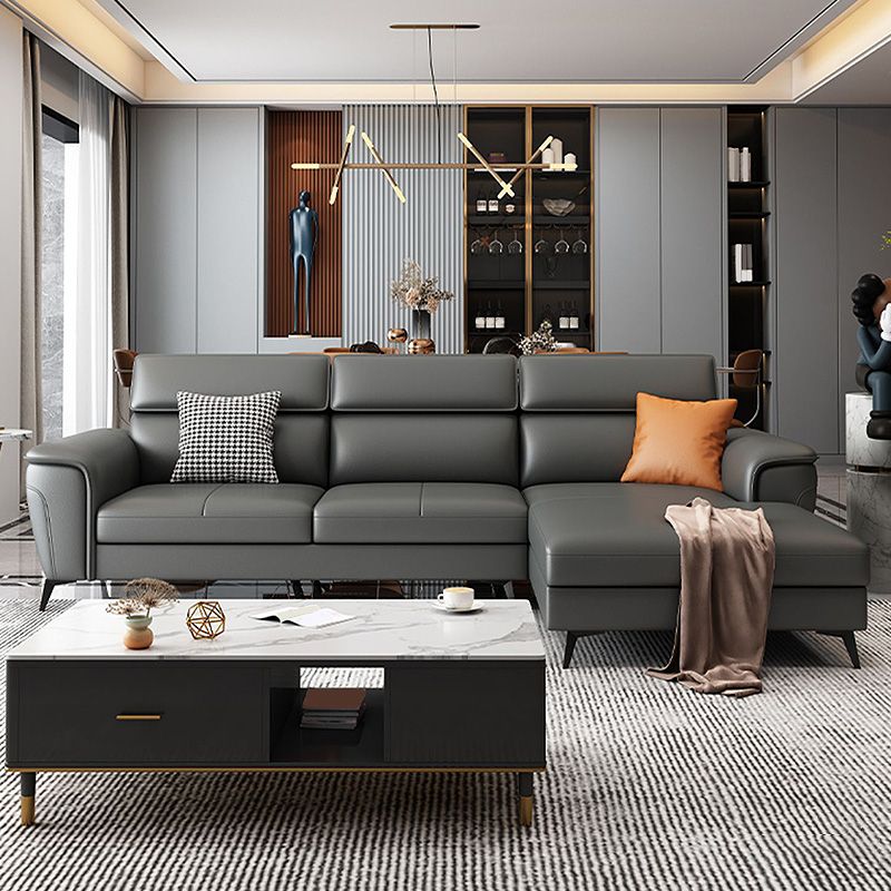 Gris authentique cuir haut dos cous