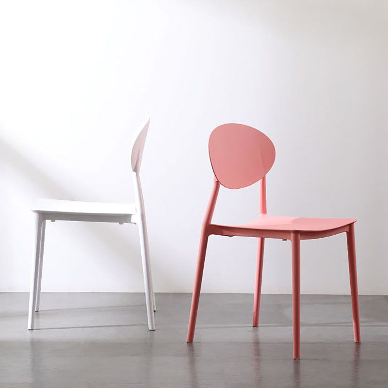 Contemporary Open Back Chair Dining Armless Side Chair with Plastic Legs Clearhalo ' kitchen&dining_furn' 'Dining Chairs' 'Dining Tables & Seating' 'dining_chair' 'furn' 'furn_dining_chair' 'Furniture' 'furniture_dining_chair' 'Kitchen & Dining Furniture' 'kitchen' 1200x1200_725391e9-88d8-4cf1-91cd-e7442a7b17d3