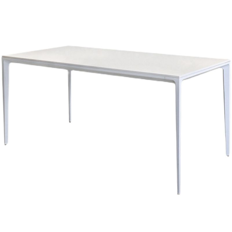 Contemporary Style Home Sintered Stone Dining Table Rectangle Shape Table with Metallic Base Clearhalo ' dining_table' 'Dining Tables & Seating' 'Dining Tables' 'furn' 'furn_dining_table' 'Furniture' 'furniture_dining_table' 'Kitchen & Dining Furniture' 'kitchen&dining_furn' 'kitchen' 'kitchen_dining_table' 1200x1200_72544b87-b771-4a2a-b4b5-7cfff24e9d54