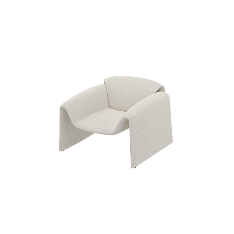 Canapé de bras incurvé en tissu moderne avec 2 oreillers pour le salon