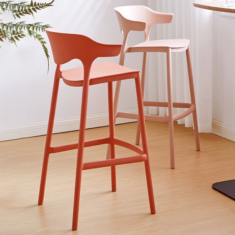 Scandinavian Style PP Bar-stool Square Seat Counter Stool for Kitchen Bar Clearhalo 'Bar Furniture' 'Bar Stools' 'bar_stools' 'furn' 'furn_bar_stools' 'furniture_bar_stools' 'Kitchen & Dining Furniture' 'kitchen&dining_furn' 'kitchen' 'kitchen_furn' Furniture' 1200x1200_7256365b-8fb2-4511-bf33-6f4cdcdea074