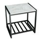 1 Shelf Industrial Nightstand Stone Open Storage Night Table 19.7" Tall Clearhalo 'Bedroom Furniture' 'furn' 'furn_night_stand' 'Furniture' 'night_stand' 'Nightstands' 1200x1200_725897fc-5666-45e8-a716-45d7cd54e11a