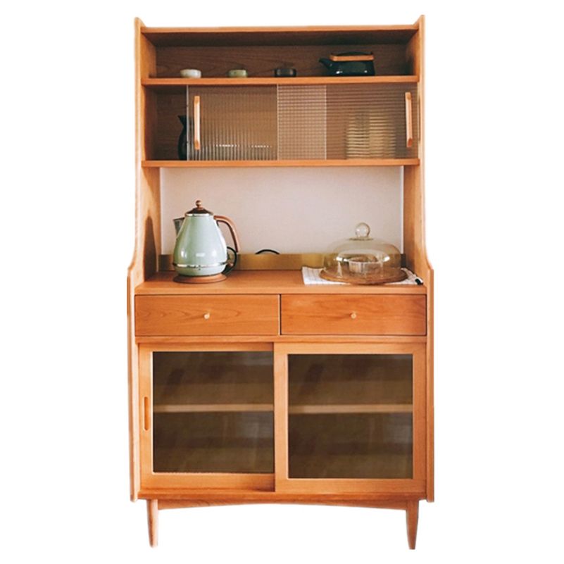 Modern Display Hutch Buffet Glass Door Hutch Cabinet for Dining Room Clearhalo 'Display & China Cabinets' 'display_china_cabinets' 'furn' 'furn_display_china_cabinets' 'Furniture' 'Kitchen & Dining Furniture' 1200x1200_725b65ec-785d-472d-91c1-0daae8afcd16