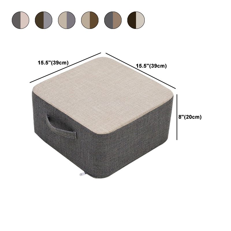 Casual Cotton Pouf Chair Contrast Color Square Upholstered Ottoman Stool Clearhalo 'furn' 'furn_ottomans_poufs' 'Furniture' 'Living Room Furniture' 'Ottomans & Poufs' 'ottomans_poufs' 1200x1200_725ca5e3-feb1-4a0a-9cba-14db12c79ed0