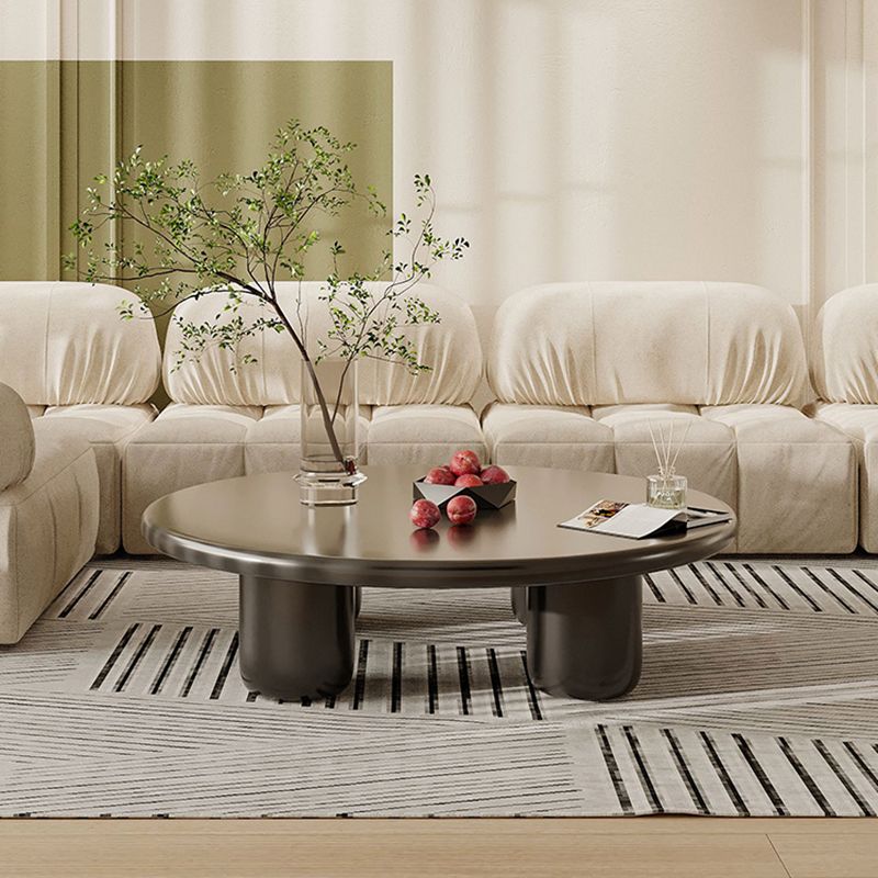 Scandinavian 4 Legs Coffee Table Round 1 Single Cocktail Table Clearhalo 'Coffee & Accent Tables' 'Coffee Tables' 'coffee_tables' 'furn' 'furn_coffee_tables' 'Furniture' 'Living Room Furniture' 1200x1200_725e09a9-4097-4cd7-b286-d853515b1588