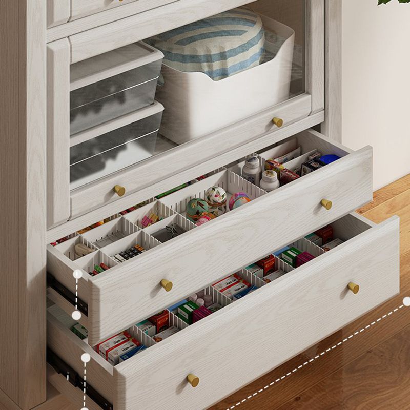 Glam Closed Back Standard Wood Shelf Bookcase for Bedroom Room