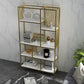 Glam Metal Bookshelf Etagere Shelf Bookcase for Study Room 11.8" W