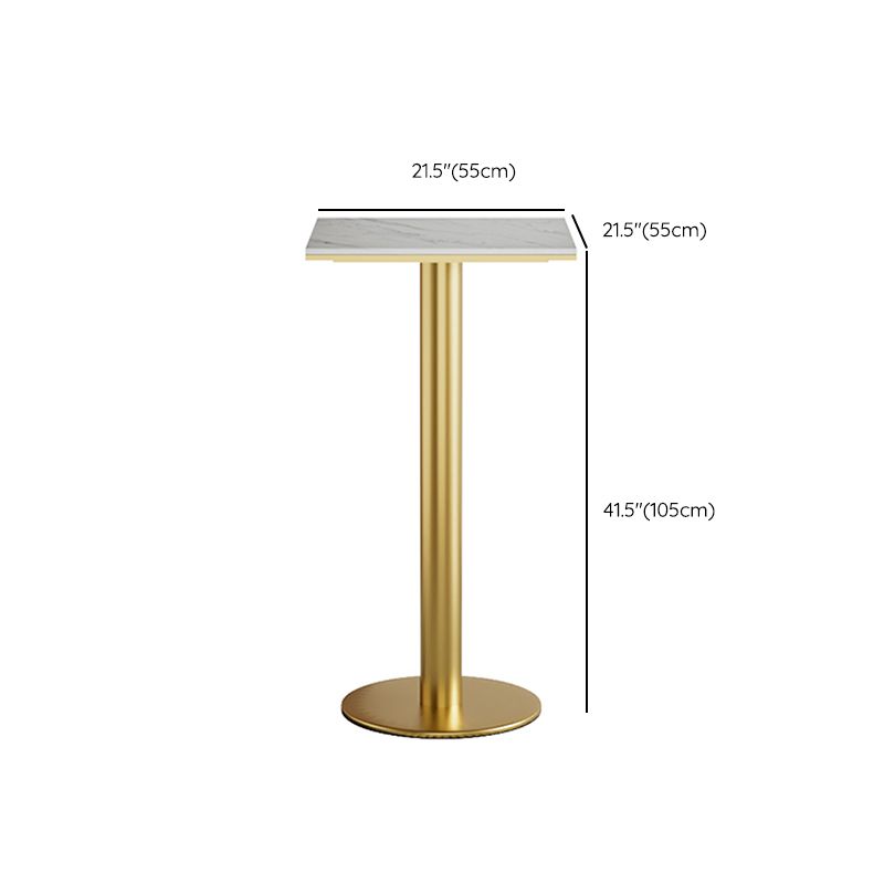 1/2/3/5 Pcs Bar Set with Stone Top Pub Table and Metal Stools for Home