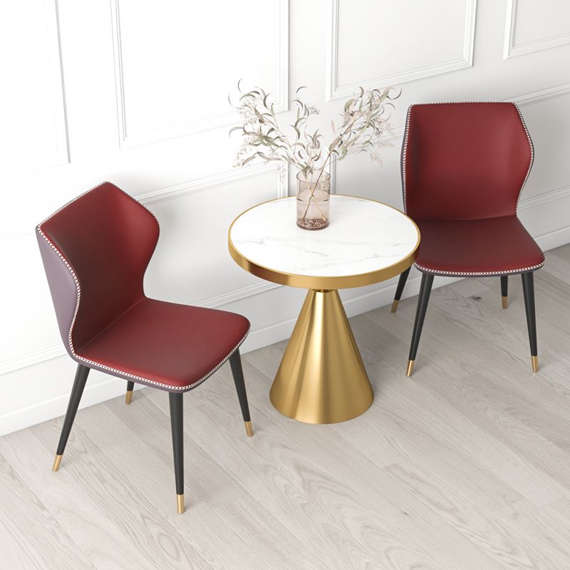 Contemporary Style Leather Dining Chairs Wingback Dining Armless Chair for Home Use Clearhalo ' kitchen&dining_furn' 'Dining Chairs' 'Dining Tables & Seating' 'dining_chair' 'furn' 'furn_dining_chair' 'Furniture' 'furniture_dining_chair' 'Kitchen & Dining Furniture' 'kitchen' 1200x1200_72630964-5a21-4751-bf2a-c1fcce9acb3e