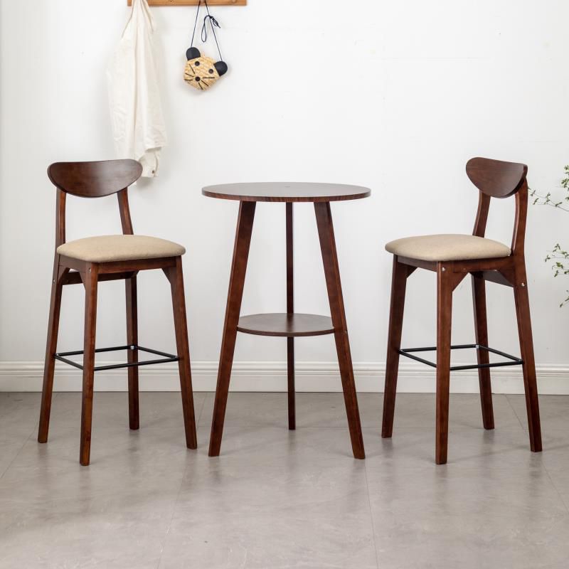 Simple Style Round Bar Table Wood Top Pub Table for Living Room Clearhalo 'Bar Furniture' 'Bar Tables' 'bar_tables' 'Furniture' 'furniture_bar_tables' 'Kitchen & Dining Furniture' 1200x1200_72633eb4-5e9a-40c8-a949-58dccabaafd8