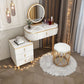 Glam Wood Vanity Dressing Table with Drawers in White Dressing Table Clearhalo 'Bedroom Furniture' 'furn' 'furn_makeup_vanities' 'Furniture' 'Makeup Vanities' 'makeup_vanities' 1200x1200_72637e34-91df-46e7-8551-cd8ac013220e
