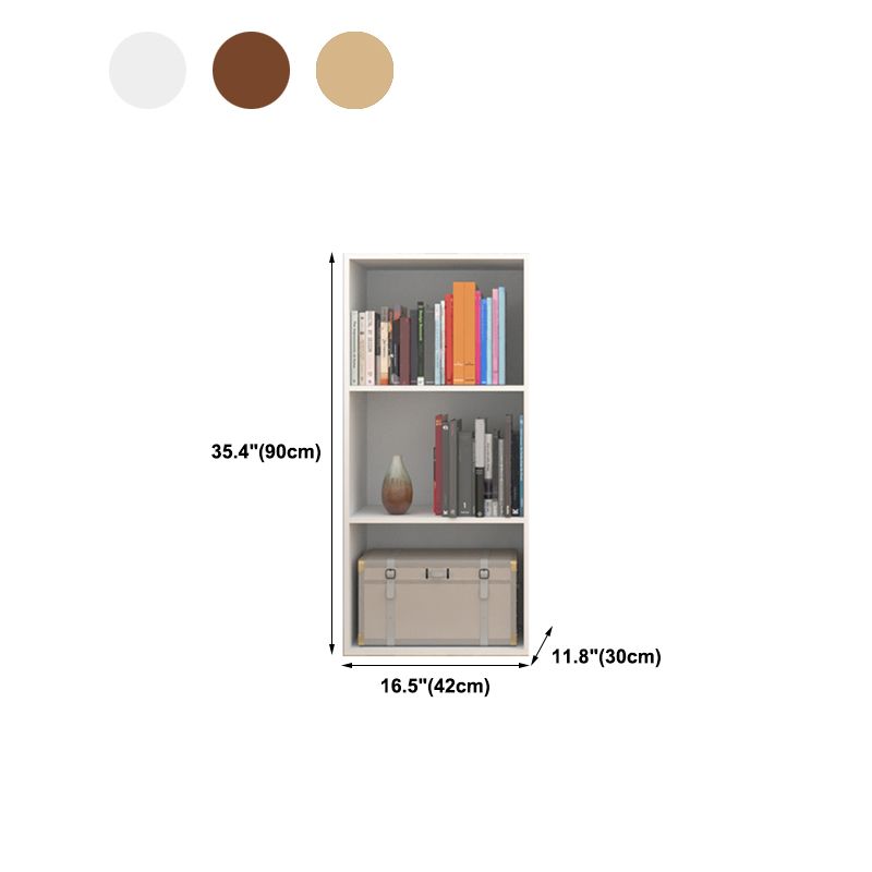 Moderne verticale gesloten achterste plank boekenkast hoek Engineered houten boekplank voor thuis