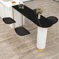 Tabouret de bar en plastique de style Glam avec pieds en métal