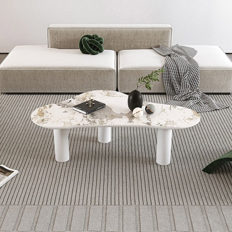 Contemporary Stone Geometric Coffee Table 3 Legs Coffee Cocktail Table Clearhalo 'Coffee & Accent Tables' 'Coffee Tables' 'coffee_tables' 'furn' 'furn_coffee_tables' 'Furniture' 'Living Room Furniture' 1200x1200_72669cc5-e47e-405e-baf4-f288e0b498f7