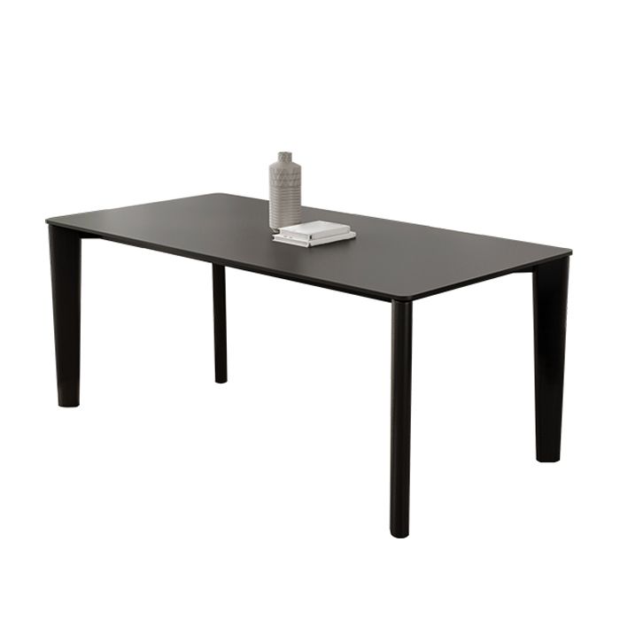 Sintered Stone Top Modern Black Table for Restaurant Rectangle Dining Table with 4 Legs Clearhalo ' dining_table' 'Dining Tables & Seating' 'Dining Tables' 'furn' 'furn_dining_table' 'Furniture' 'furniture_dining_table' 'Kitchen & Dining Furniture' 'kitchen&dining_furn' 'kitchen' 'kitchen_dining_table' 1200x1200_72697a2b-8b17-4e19-a590-0d2163a48331