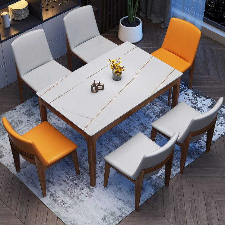 Sintered Stone Dining Table Mid-Century Modern 4 Legs Table for Dining Room Clearhalo ' dining_table' 'Dining Tables & Seating' 'Dining Tables' 'furn' 'furn_dining_table' 'Furniture' 'furniture_dining_table' 'Kitchen & Dining Furniture' 'kitchen&dining_furn' 'kitchen' 'kitchen_dining_table' 1200x1200_7269decc-e524-4c16-aedc-2222bddd0bb6