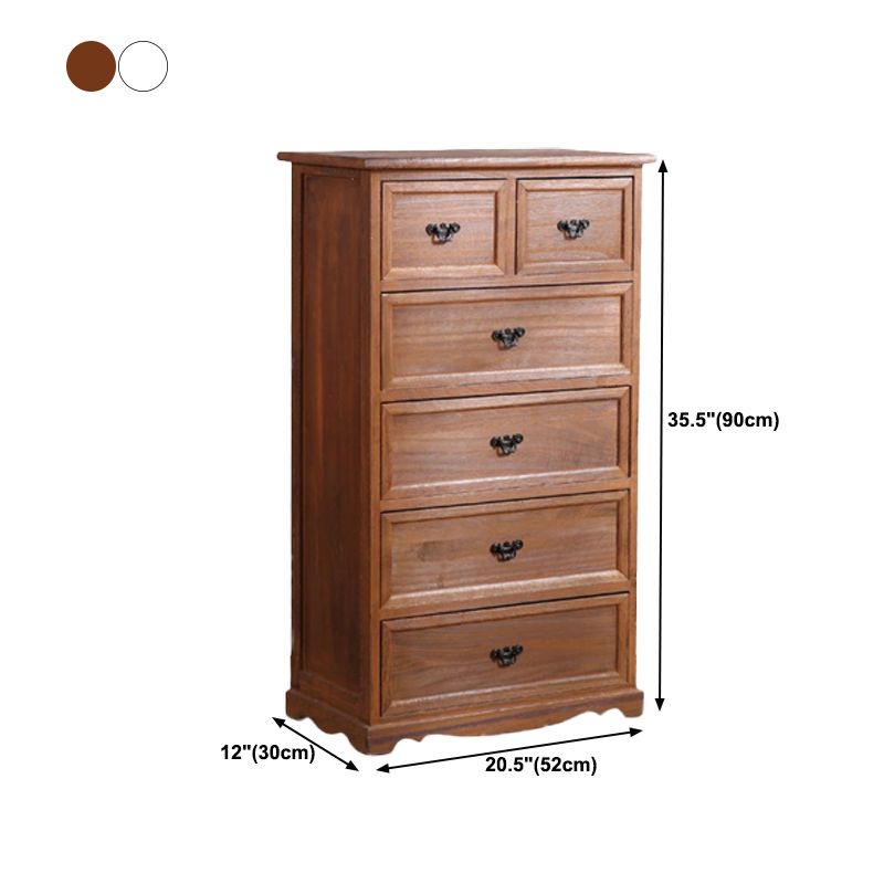 Standard Rectangle Accent Chest with Drawers 13.77" Wide Wood Chest