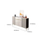Glam Credenza Stone Adjustable Shelving Buffet Credenza with Cabinets and Drawers
