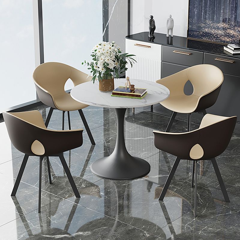 Modern 1/4/5 Pieces White Dining Set Round Sintered Stone Dining Table Set Clearhalo 'Dining Room Sets' 'Dining Tables & Seating' 'dining_room_set' 'furn' 'furn_dining_room_set' 'Furniture' 'furniture_dining_room_set' 'Kitchen & Dining Furniture' 'kitchen&dining_furn' 'kitchen' 1200x1200_7271a8e0-5cac-4352-ae20-b910bcdbd1ab