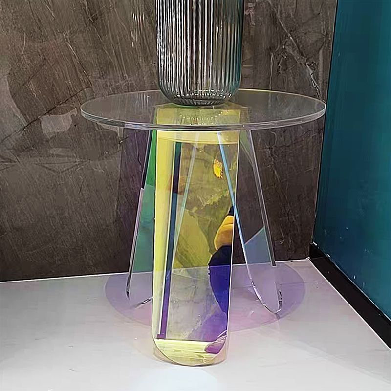 Acrylic 3 Legs Coffee Table Fixed Modern Round Cocktail Table Clearhalo 'Coffee & Accent Tables' 'Coffee Tables' 'coffee_tables' 'furn' 'furn_coffee_tables' 'Furniture' 'furniture_coffee_tables' 'Living Room Furniture' 1200x1200_7273135c-4ac4-4edf-9110-cc8d2d79c5c3