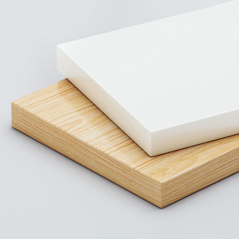 Table d'appoint en bois à double niveau de style moderniste géométrique pour le salon