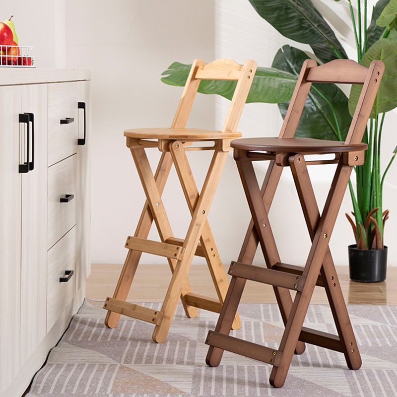 Modern Armless Foldable Counter Stool Wood Kitchen Bar Stool with Wooden Seat and Pedal Clearhalo 'Bar Furniture' 'Bar Stools' 'bar_stools' 'furn' 'furn_bar_stools' 'furniture_bar_stools' 'Kitchen & Dining Furniture' 'kitchen&dining_furn' 'kitchen' 'kitchen_furn' Furniture' 1200x1200_72735d63-83ae-4b4d-a235-51c072b5eddb