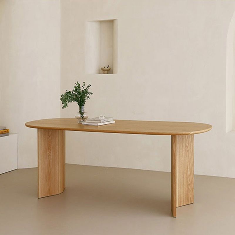 Contemporary Style Wood Office Desk Oval Task Desk with 2 Legs Clearhalo 'furn' 'furn_office_desk' 'Furniture' 'Office Desks' 'Office Furniture' 'office_desk' 1200x1200_72743512-2998-4bdc-9018-7541dfd98e96