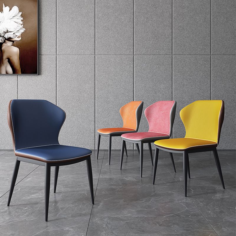 Contemporary Dining Chair Armless Metal Wingback Chairs for Kitchen Clearhalo ' kitchen&dining_furn' 'Dining Chairs' 'Dining Tables & Seating' 'dining_chair' 'furn' 'furn_dining_chair' 'Furniture' 'furniture_dining_chair' 'Kitchen & Dining Furniture' 'kitchen' 1200x1200_727602e9-0078-4fde-878f-4ceed4b580ce