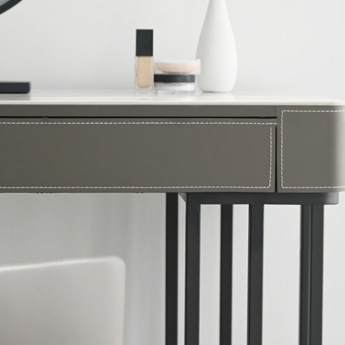 Tavolo da trucco top moderno in pietra con 2 cassetti per la camera da letto