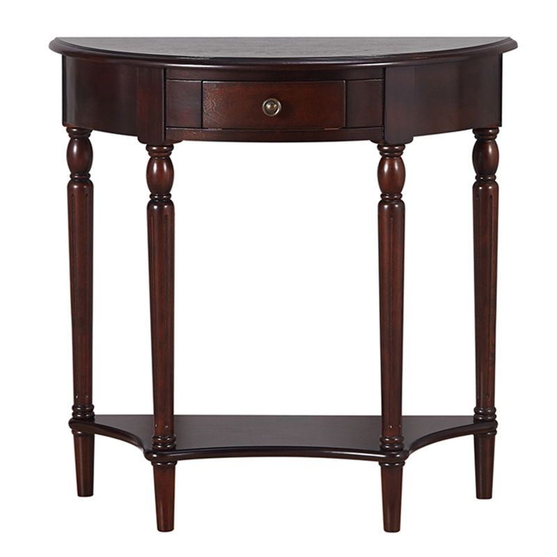 4 Legs Mid-Century Modern Wood Console Table with Single Drawer Clearhalo 'Console Tables' 'console_tables' 'Entry & Mudroom Furniture' 'furn' 'furn_console_tables' 'Furniture' 1200x1200_72785436-eaed-488e-962c-e647a4ca7379