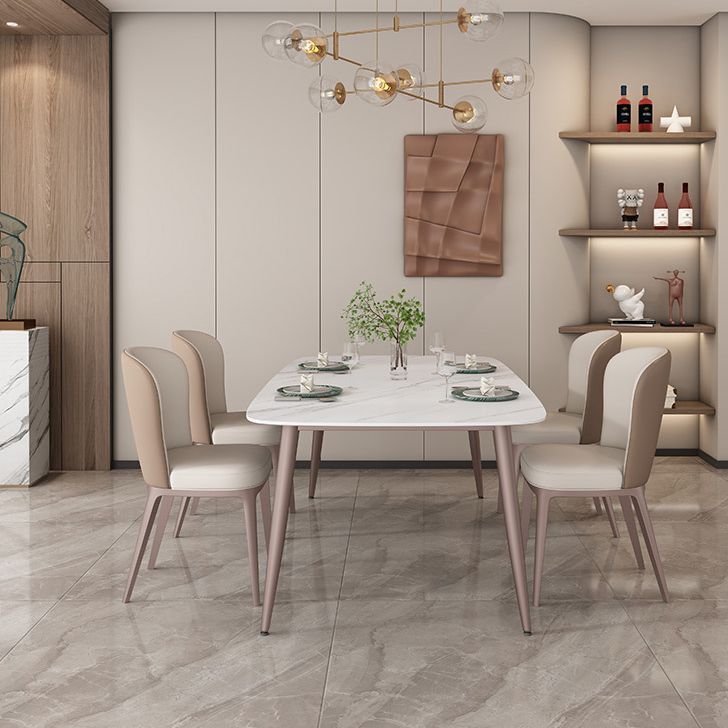 1/4/5/7 Pieces Dining Chairs Set Dining Table Set with Sintered Stone Top Clearhalo 'Dining Room Sets' 'Dining Tables & Seating' 'dining_room_set' 'furn' 'furn_dining_room_set' 'Furniture' 'furniture_dining_room_set' 'Kitchen & Dining Furniture' 1200x1200_7278e763-b1b9-4644-9756-4fd89e6abbdc